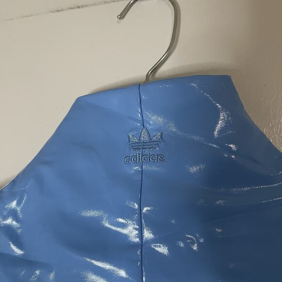 Ivy Park & Adidas Full Zip Latex Dress Light Blue & White Size Small - Picture 7 of 10